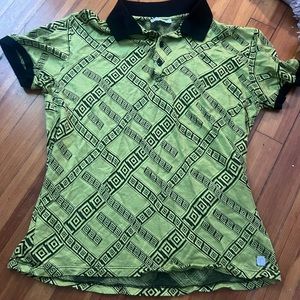 Abstract Printed Cotton Polo